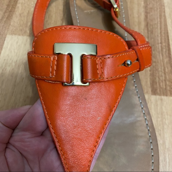 Tory Burch Orange Leather Sandals - Picture 14 of 16